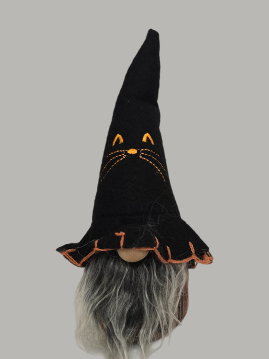 Gnome with Black Cat Hat