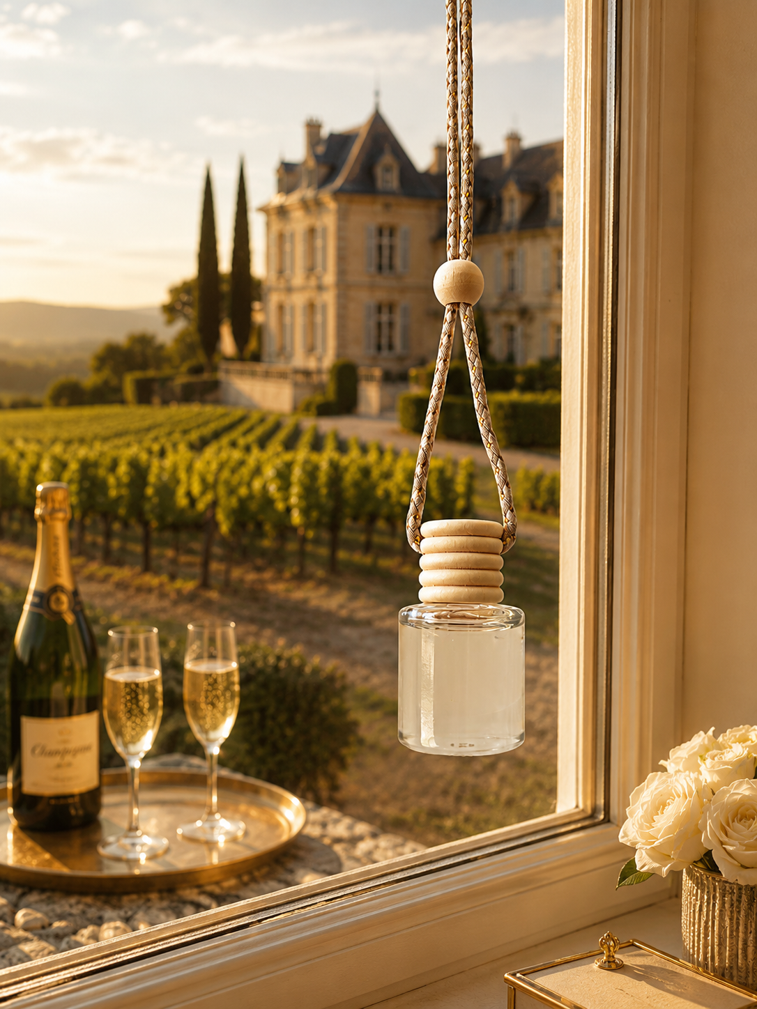 Champagne Hanging Diffuser: Elegance on the Go