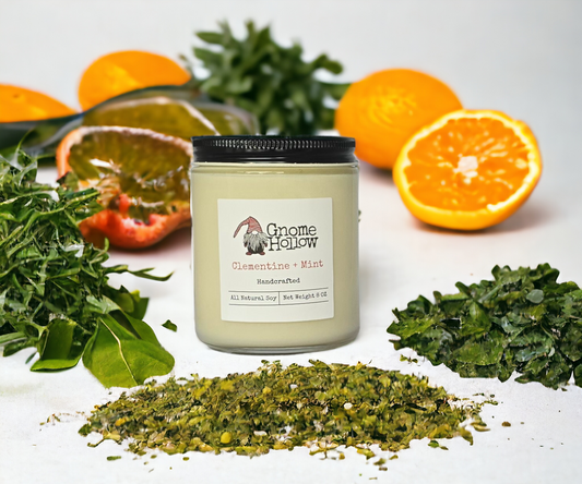 Clementine + Mint Scented Soy Candle