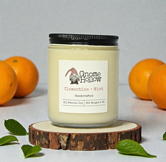 Candle with fruit and mint