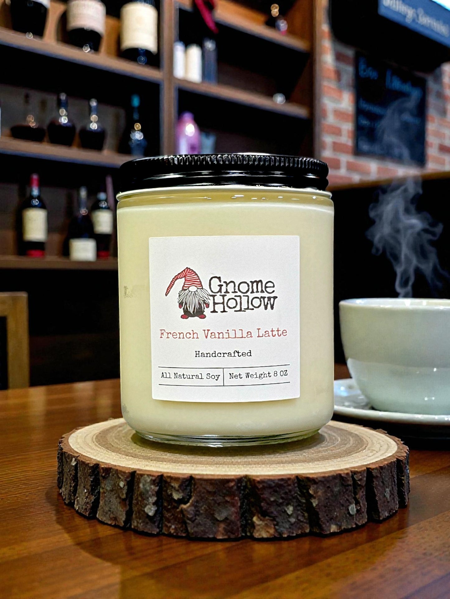 Candle in a coffee shop