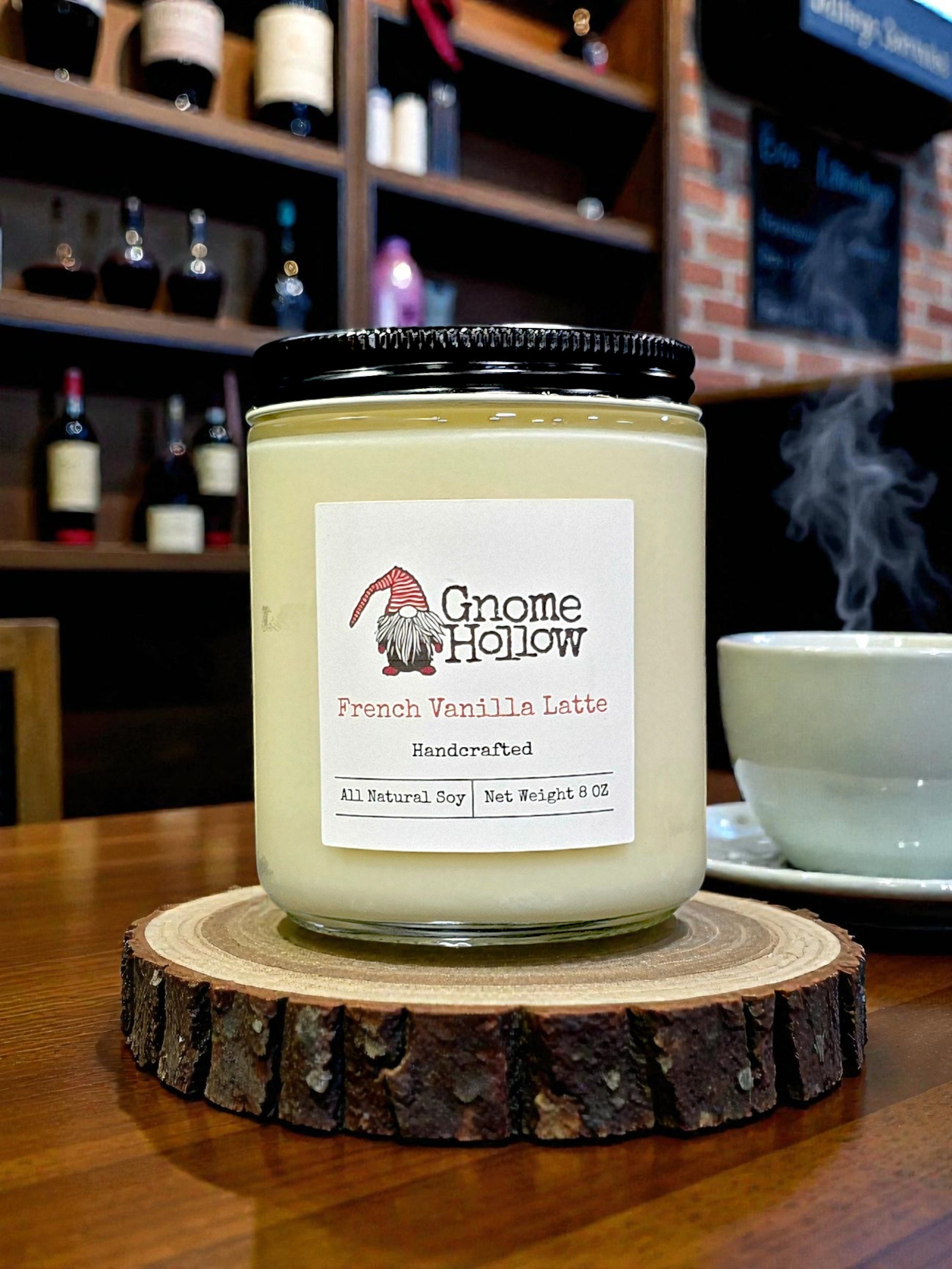 Candle in a coffee shop