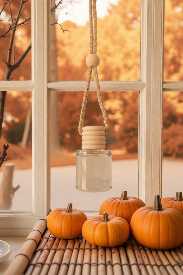 Small jar hanging from a fall window