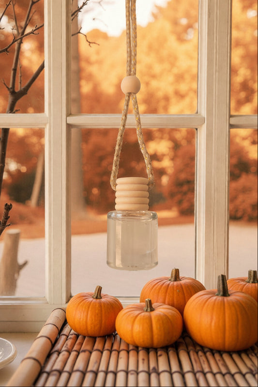 Small jar hanging from a fall window