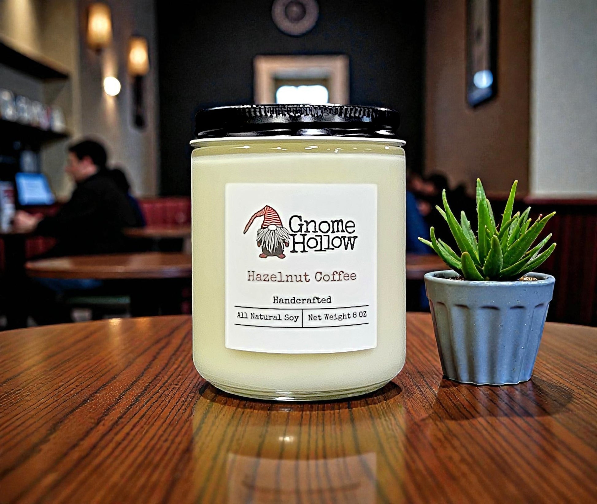 Candle in a coffee shop