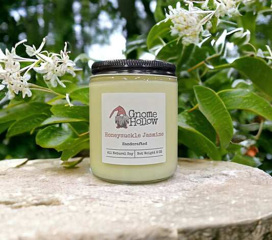Honeysuckle Jasmine Scented Soy Candle.