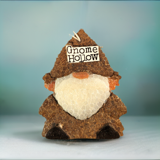 Leather, brown in color, gnome air freshener