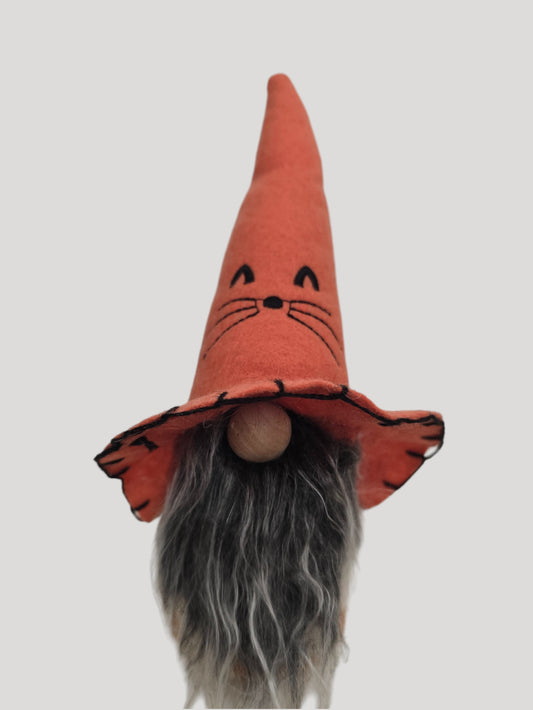Gnome with Orange Cat Hat
