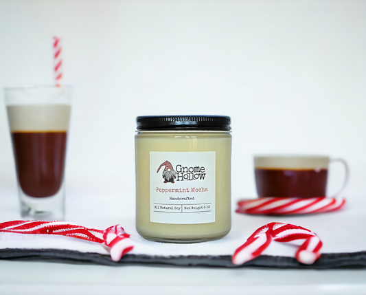 Peppermint Mocha Scented Soy Candle