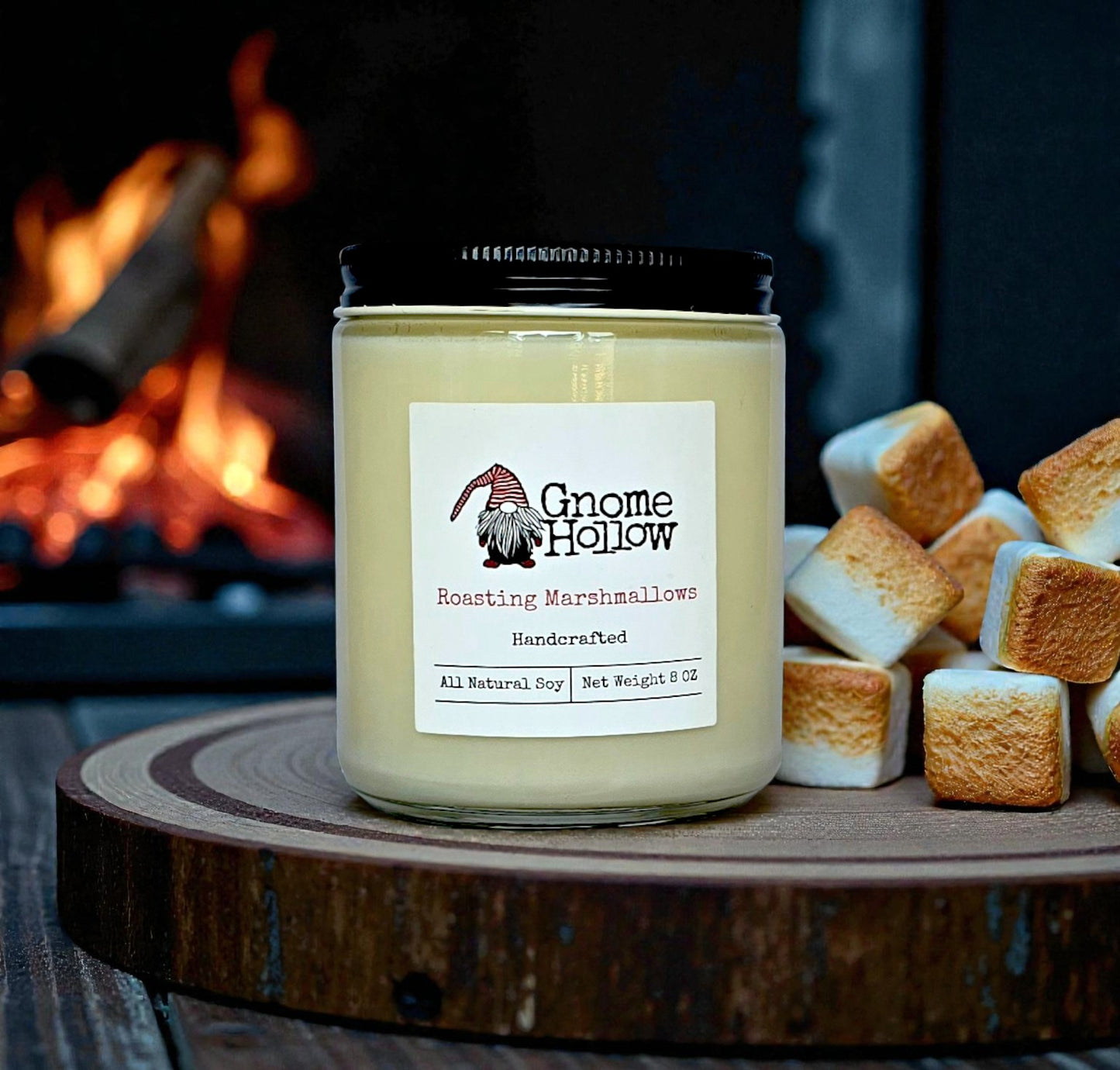 Candle with roasting marshmellows