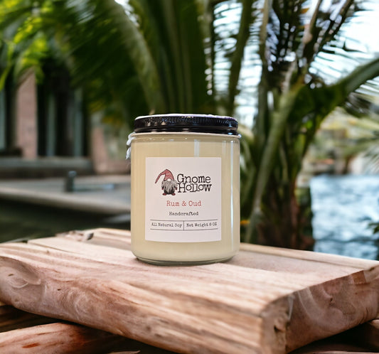 Rum+Oud Scented Soy Candle